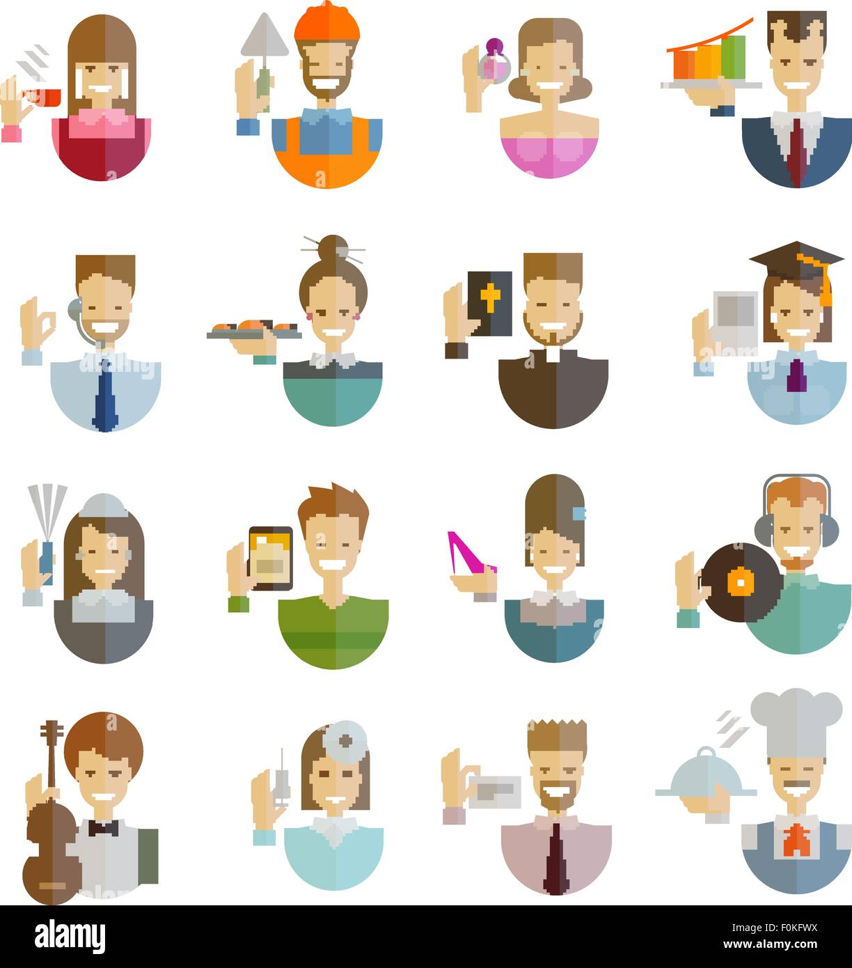 Les gens logo vector modèle. d'une profession ou d'emploi, l'icône de l'emploi Illustration de Vecteur