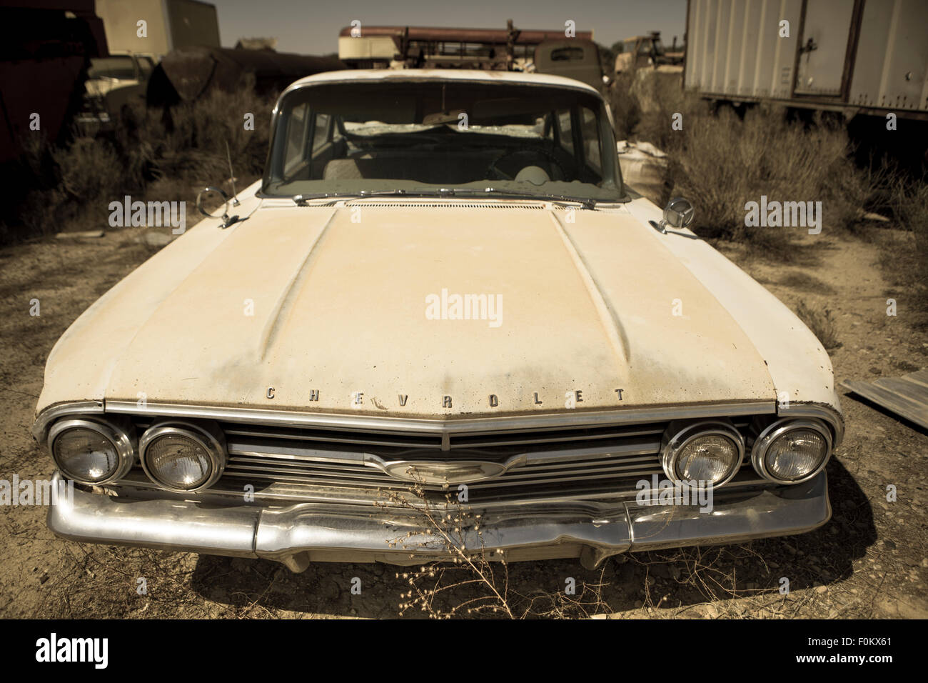 Abandonné vintage car dans l'Utah et de l'esprit vintage photo Banque D'Images
