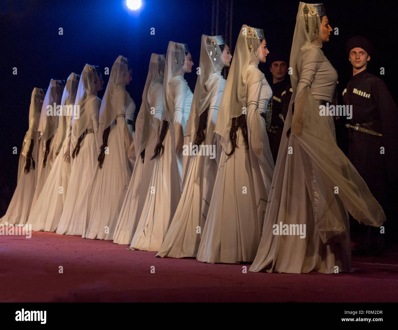 Ballet national de Géorgie à l'exécution de pyramides, Le Caire, Egypte Banque D'Images