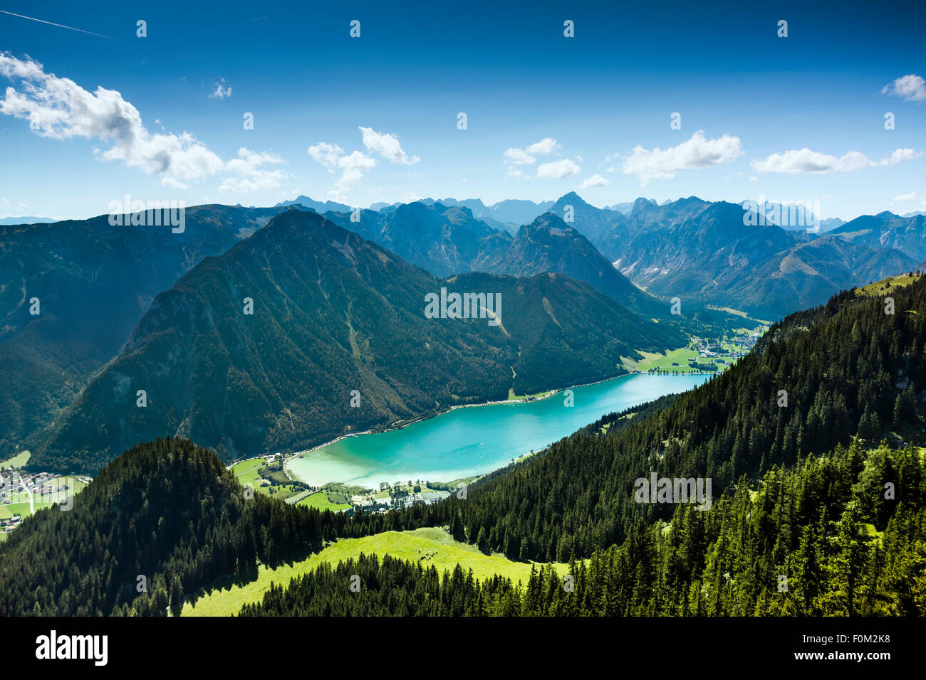Le lac Achen et de Karwendel, Tyrol, Autriche Banque D'Images