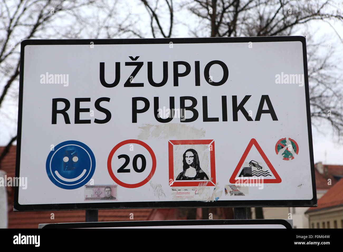 République d'Uzupis (UZUPIO RES PUBLIKA).Vilnius,Lituanie,Europe Banque D'Images