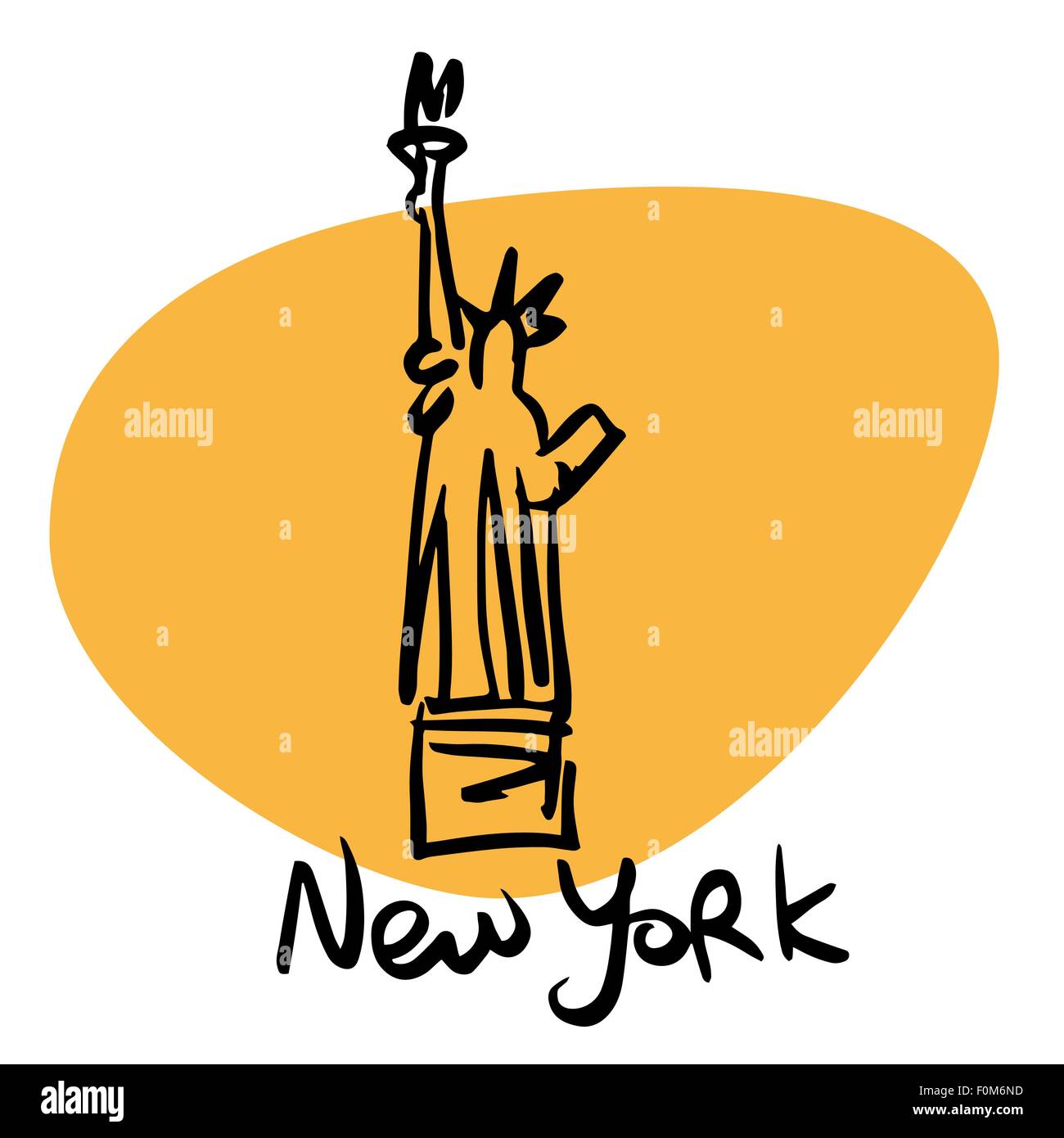 USA New York statue de la liberté Illustration de Vecteur