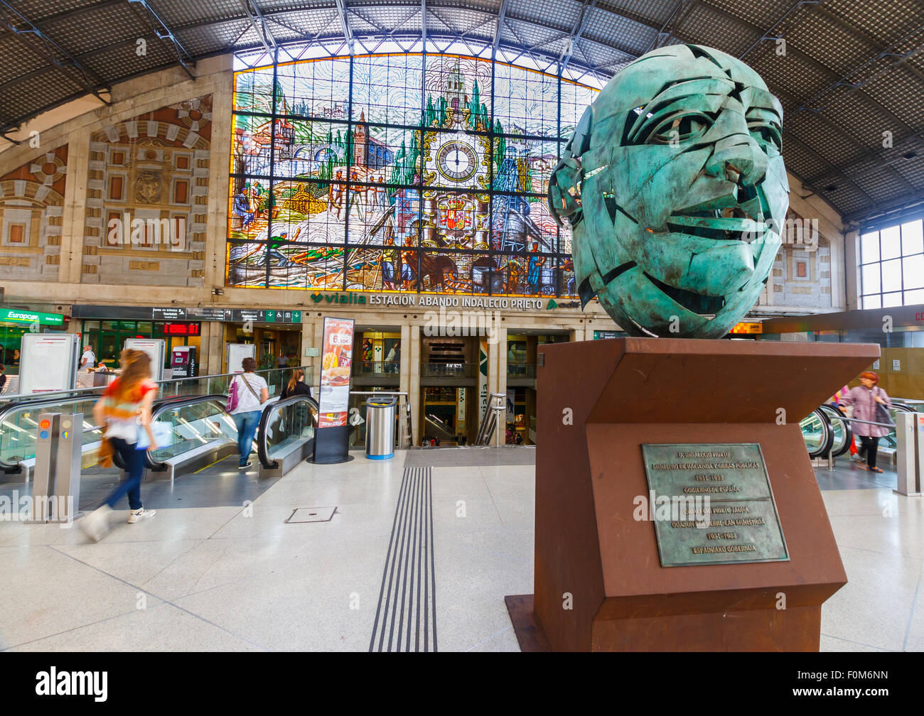 La gare d'Abando. Bilbao. Gascogne, en Espagne, en Europe. Banque D'Images