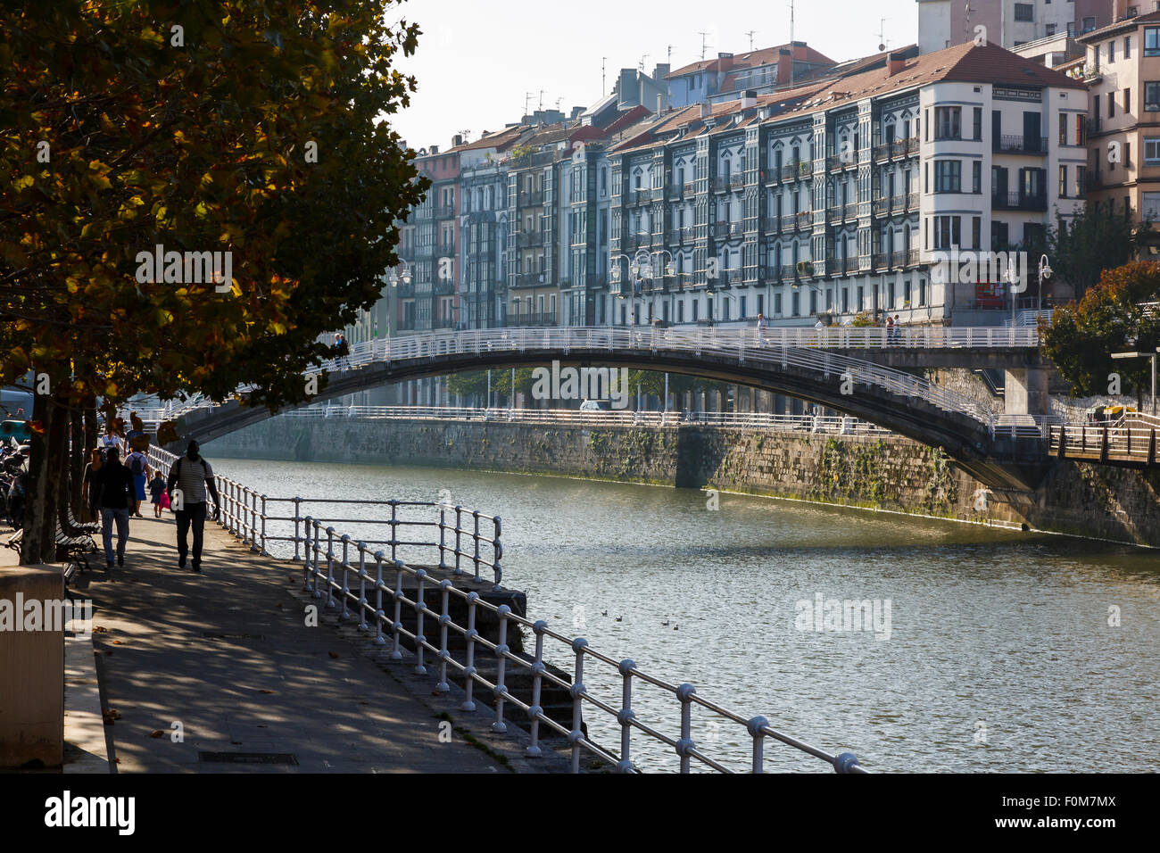 Pont de la Ribera. Bilbao, Biscaye, Espagne, Europe. Banque D'Images