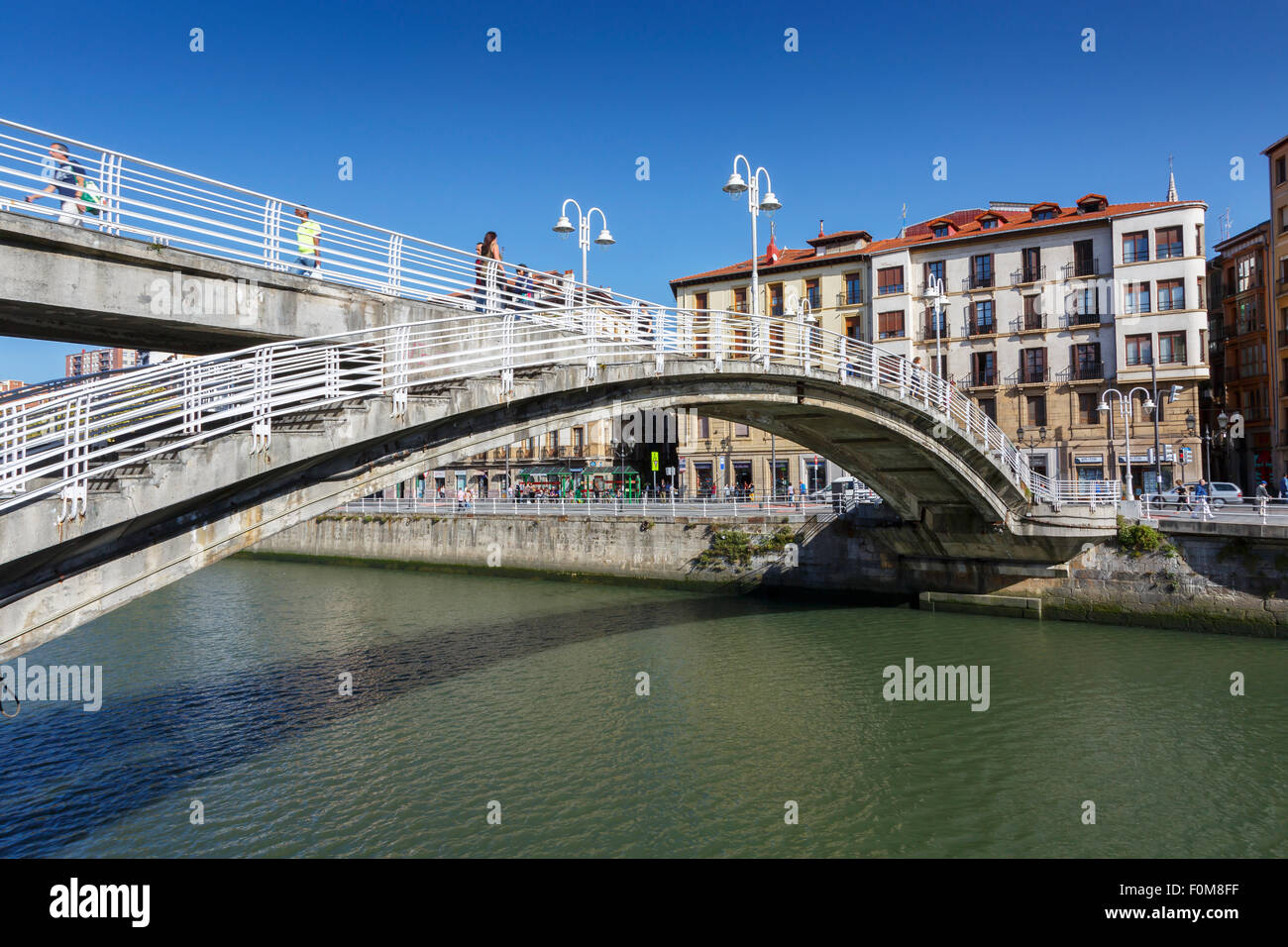 Pont de la Ribera. Bilbao, Biscaye, Espagne, Europe. Banque D'Images