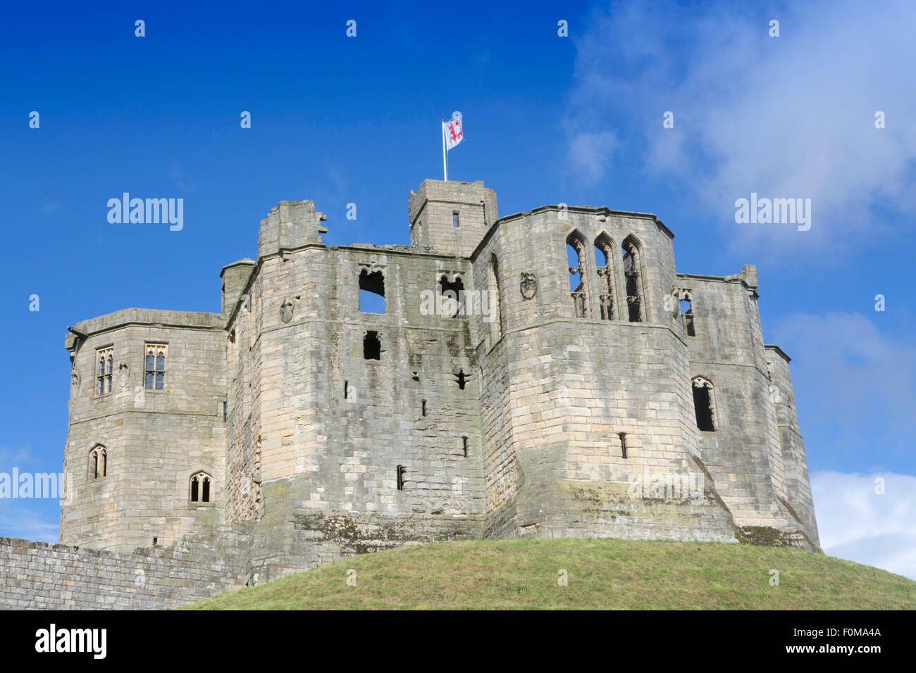 Château de Warkworth, Northumberland, England, UK Banque D'Images