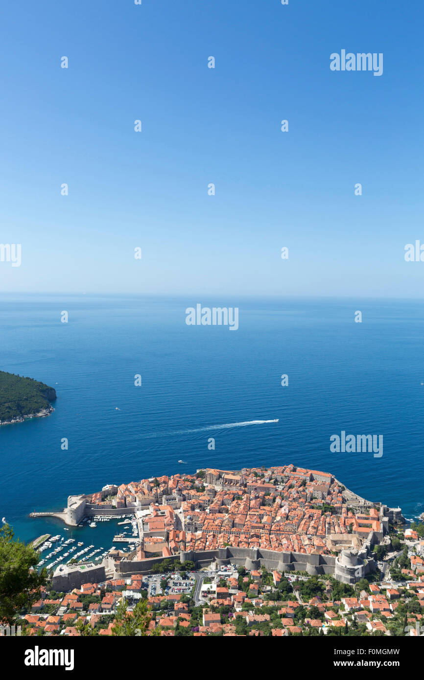 Portrait de la ville de Dubrovnik - emplacement de King's Landing dans le jeu des trônes les films Banque D'Images