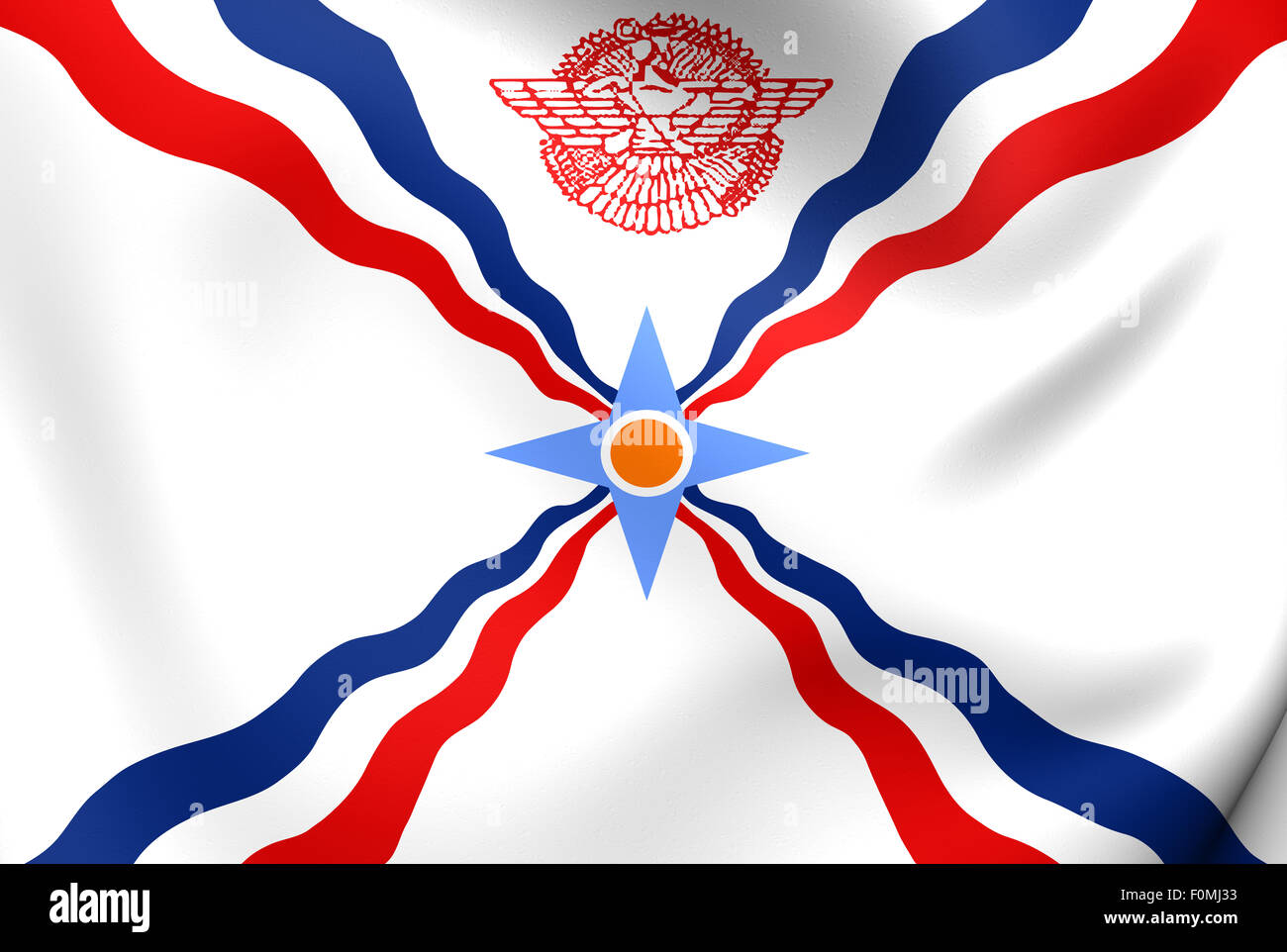 Grand Drapeau Assyrien 90x150 Cm – Polyester 150D, Œillets Laiton, Pour Décoration Intérieur Et Extérieur