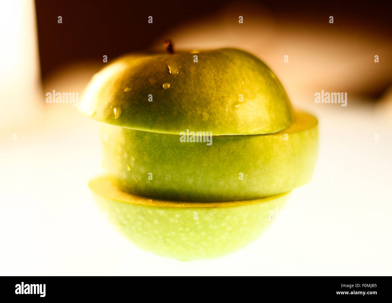 Geschnittener Apfel/ tranches de pomme - Symbolbild Nahrungsmittel. Banque D'Images