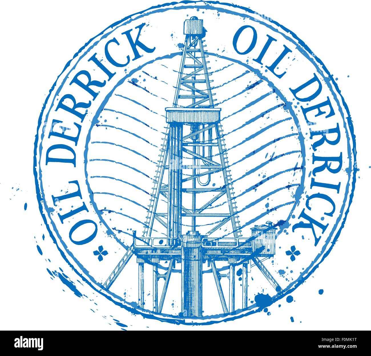 Oil derrick logo vector modèle. d'affaires ou de pétrole, une usine, une icône de l'industrie Illustration de Vecteur