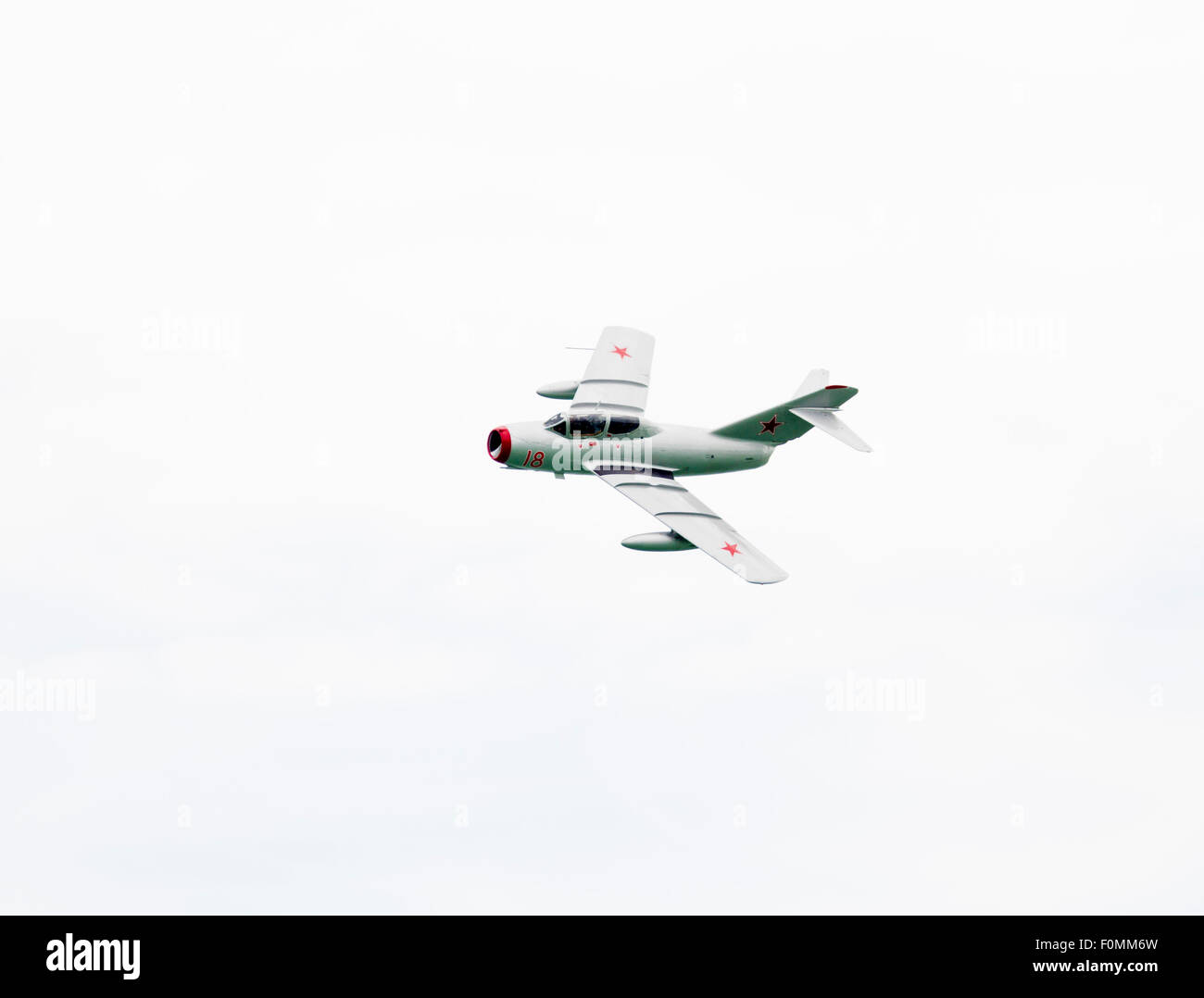 Mikoyan-Gurevich MIG-15UTI de l'escadron historique de la Force aérienne norvégienne, volant à Eastbourne Airbourne, au Royaume-Uni Banque D'Images