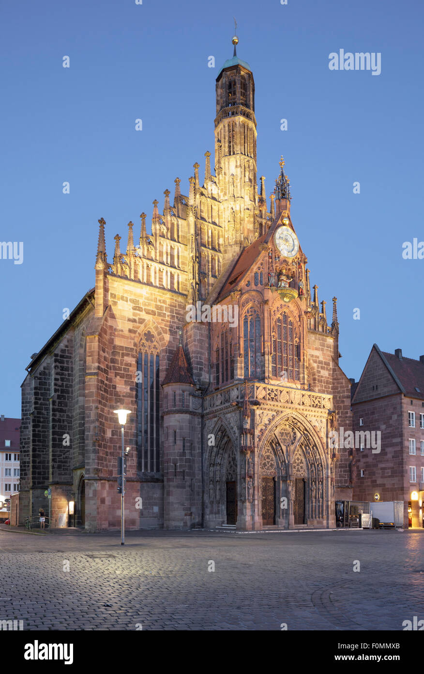 L'église Frauenkirche, Nuremberg, Bavière, Allemagne Banque D'Images
