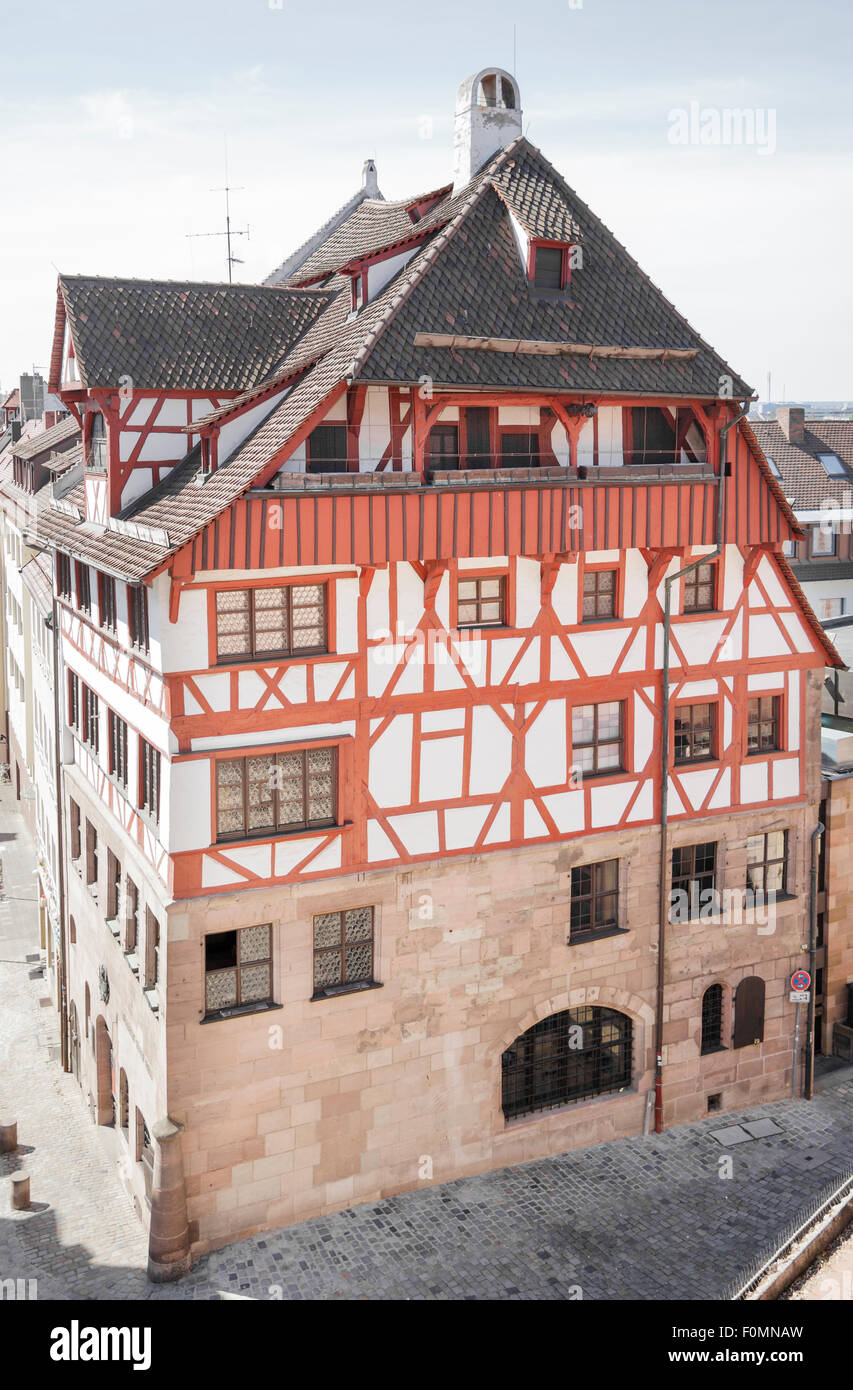 Maison d'Albrecht Dürer, Nuremberg, Bavière, Allemagne Banque D'Images