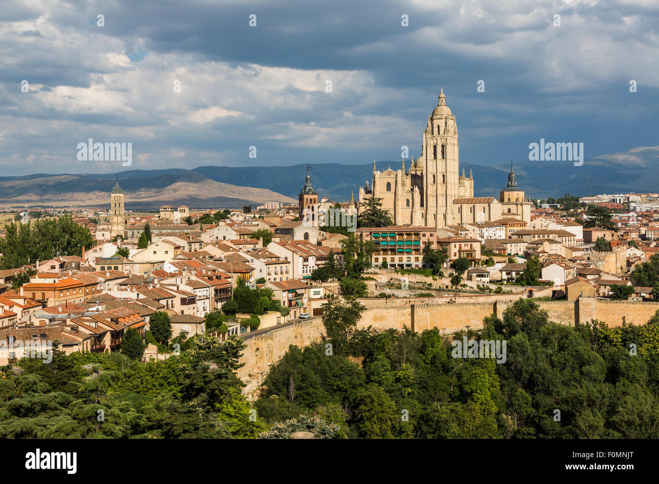 La ville et la cathédrale de Ségovie, Espagne Banque D'Images