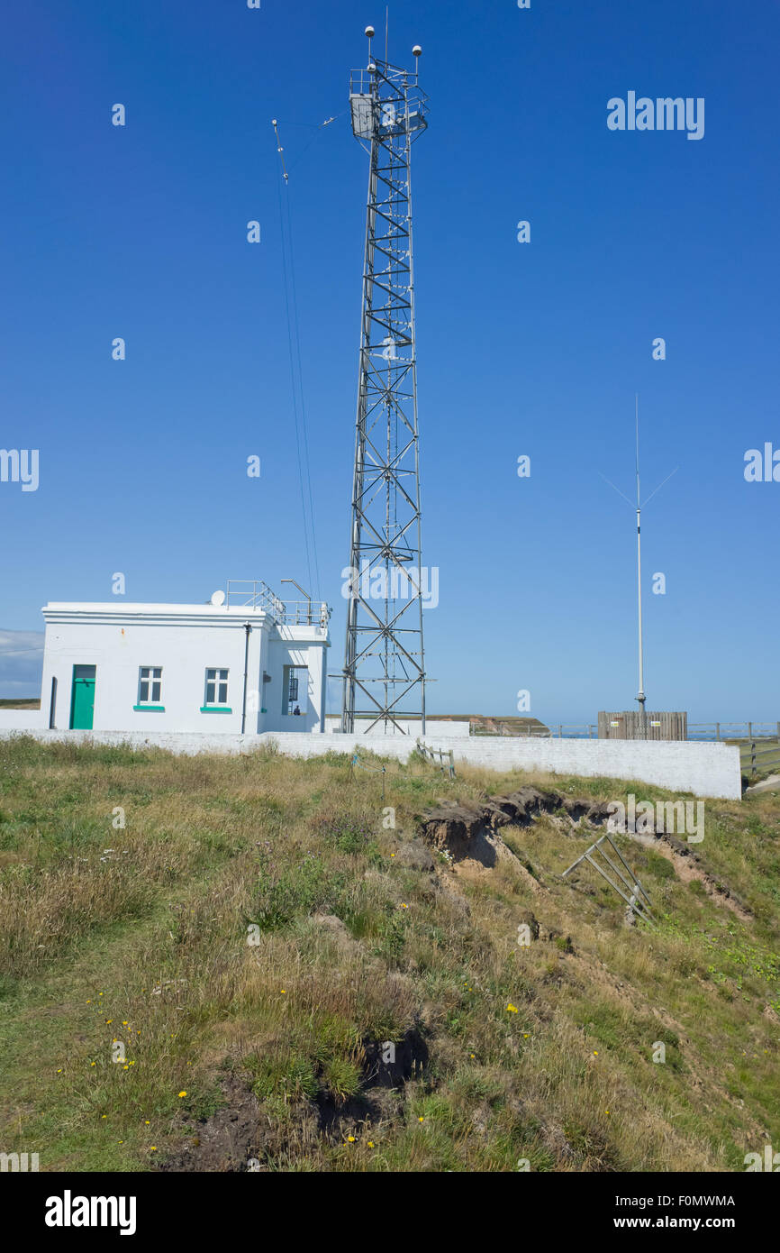 Mâts Radio Flamborough Head East Yorkshire UK Banque D'Images