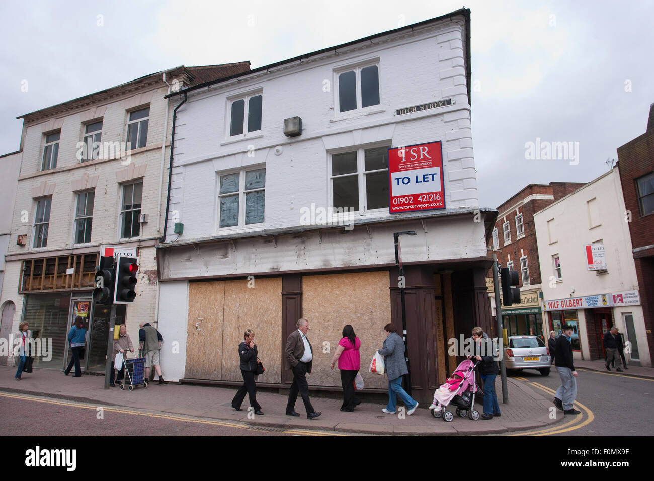 Boutiques demeurent vides Dudley dans le pays noir des West Midlands, marqués comme étant la pire ville pour les clients au Royaume-Uni Banque D'Images