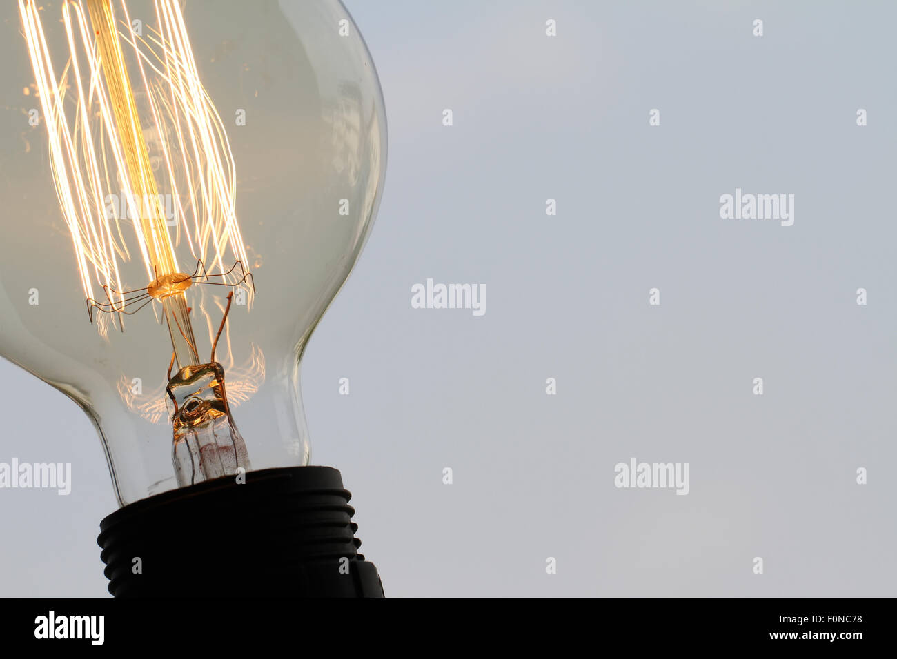 Lampe vintage avec copie espace comme concept créatif Banque D'Images