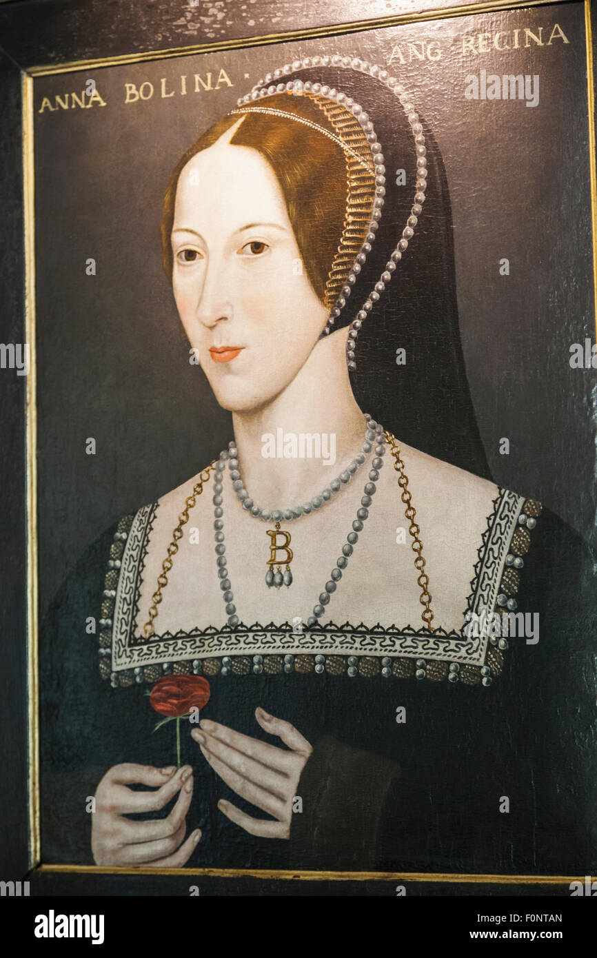 L'Angleterre, Kent, Hever, Hever Castle, Portrait d'Anne Boleyn Banque D'Images