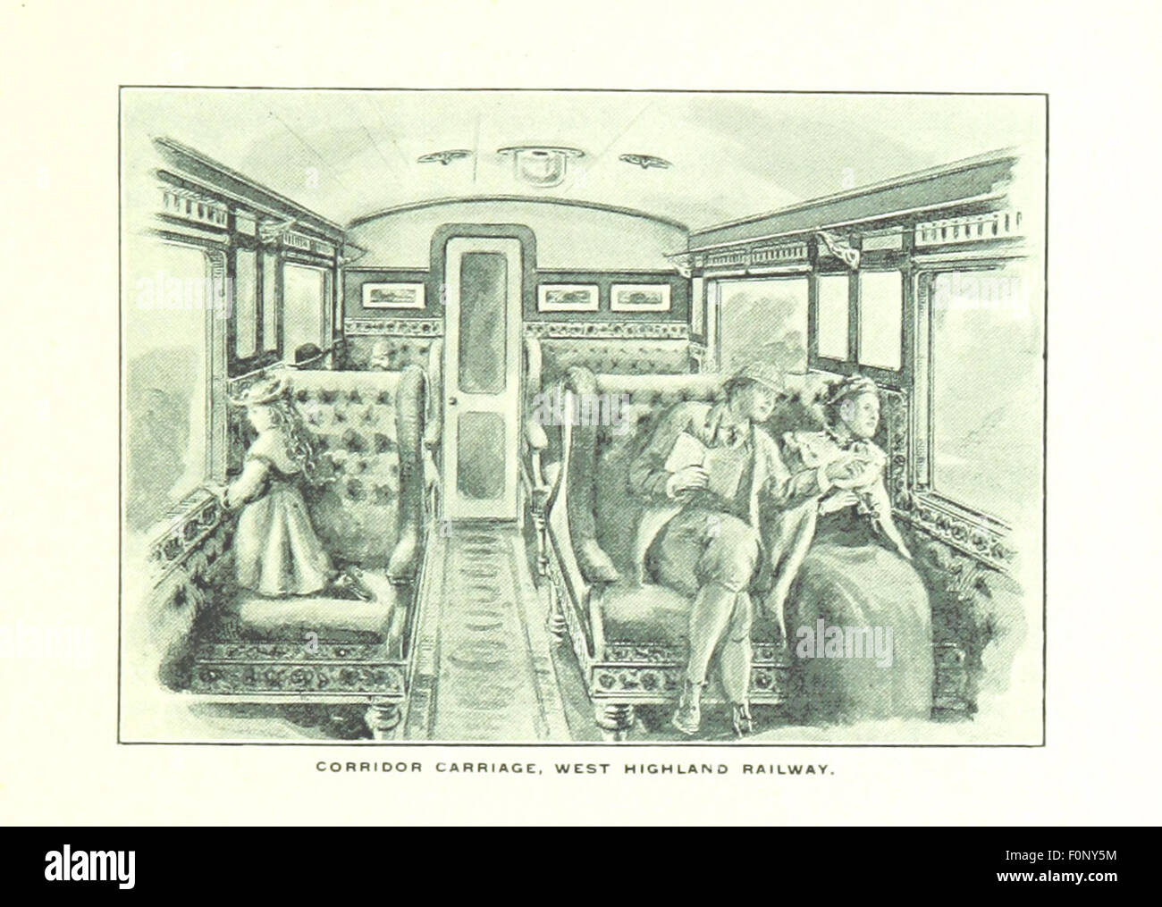 Cette image est tirée de Mountain, Moor and Loch, un récit de voyage qui décrit les paysages pittoresques le long du West Highland Railway en Écosse. Le livre présente des illustrations des montagnes, landes et lochs rencontrés au cours du voyage, mettant en valeur la beauté naturelle de la région. Banque D'Images