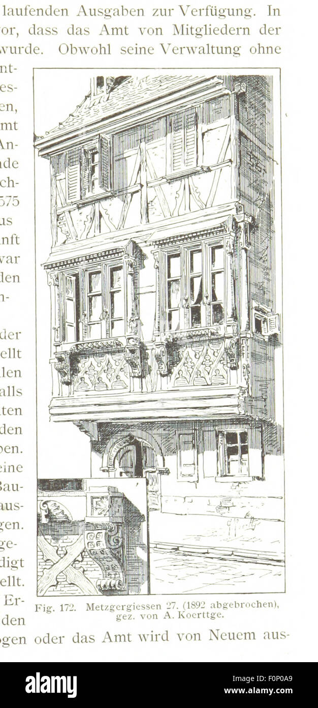 Cette image est tirée de la page 313 de 'Strassburg und Seine Bauten', un ouvrage détaillé sur l'architecture et les bâtiments de Strasbourg. Édité par l'Association des architectes et ingénieurs Alsace-Lorraine, il comprend 655 illustrations illustrant les structures historiques et l'évolution de la ville. Banque D'Images
