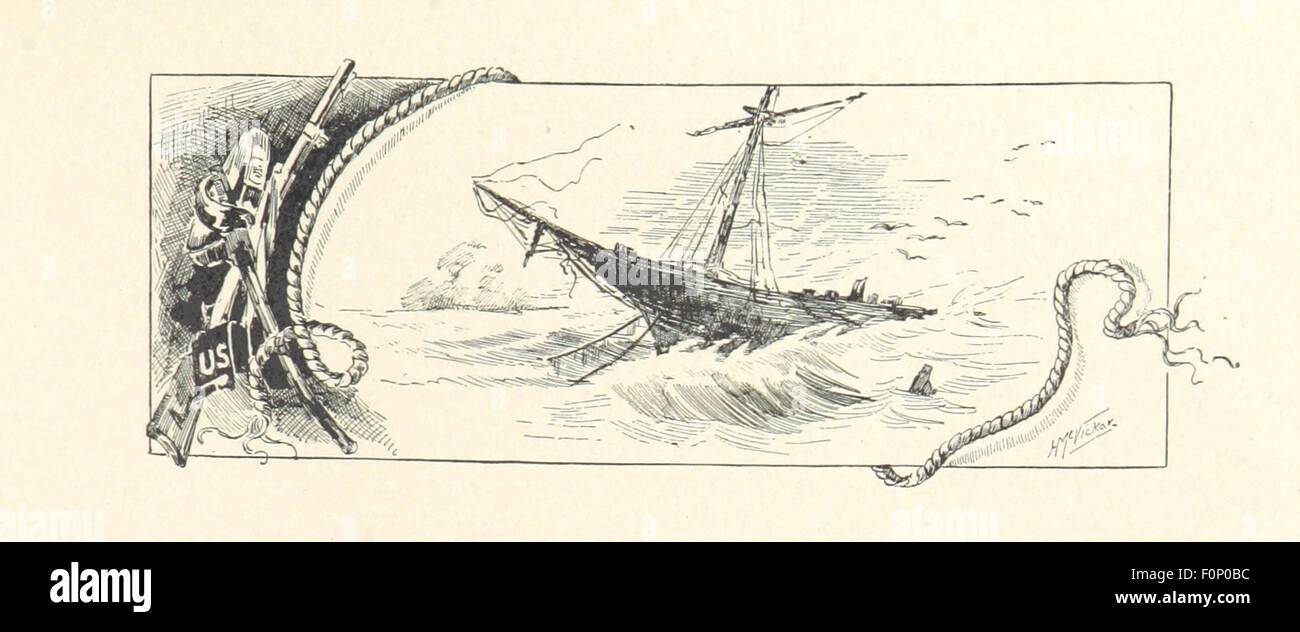 Image de la page 319 de 'Blue Jackets of '61', documentant l'histoire de la marine américaine pendant la guerre de Sécession. Illustré par W. C. Jackson, l'ouvrage fournit un compte rendu détaillé des engagements navals, des batailles clés et des contributions de la marine dans le conflit. Banque D'Images