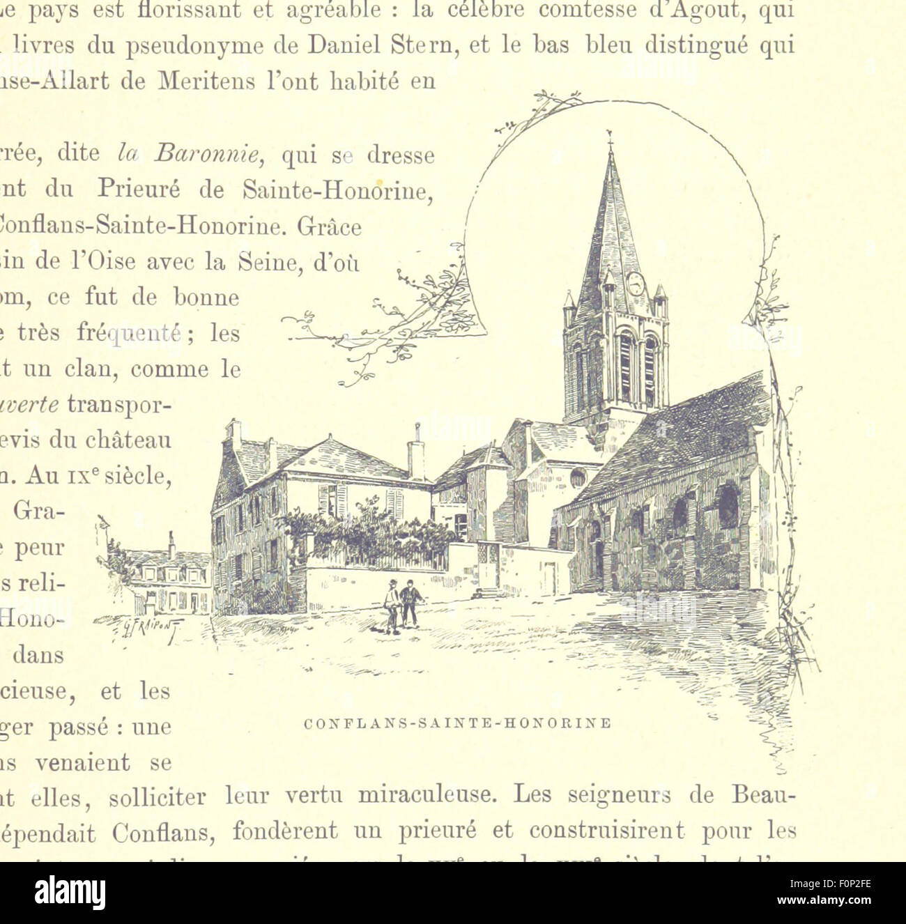 Cette image est tirée de la page 537 de 'les environs de Paris', une œuvre illustrée avec des dessins de G. Fraipont qui représentent les environs de Paris. Le livre comprend une carte et donne un aperçu des paysages et des régions entourant la capitale française. Banque D'Images
