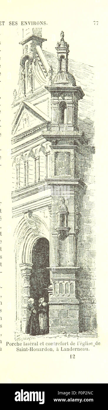 Image tirée de la page 101 de 'Bretagne'. Cette image illustre la beauté et les monuments culturels de la Bretagne, en France, avec des illustrations de T. Busnel montrant des paysages régionaux, des caractéristiques côtières et des sites historiques. Banque D'Images