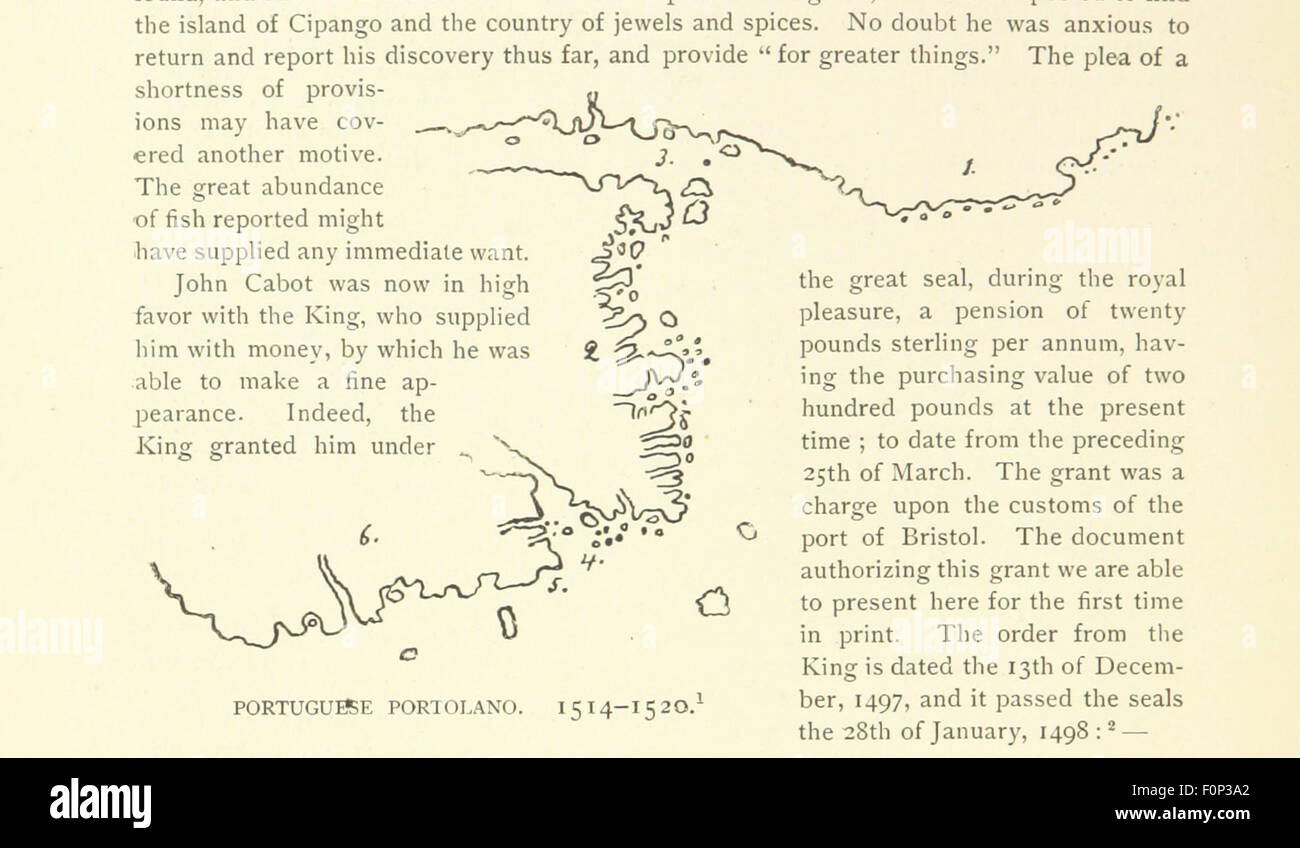 Image de la page 68 de 'John et Sebastian Cabot. Une étude », qui fournit une analyse détaillée de la vie et des voyages de John et Sebastian Cabot, y compris leur rôle dans l'exploration de l'Amérique du Nord à l'époque de la découverte. Banque D'Images
