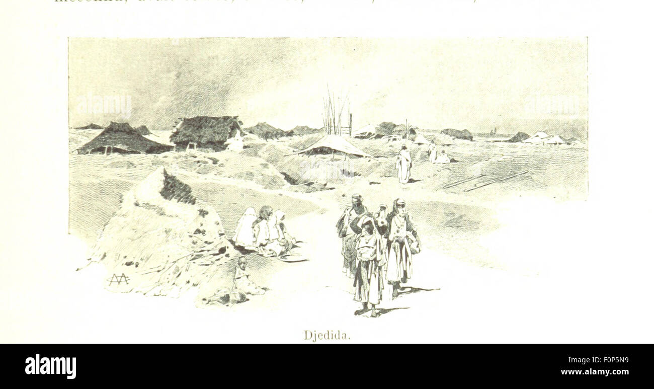 Une image de la page 209 de 'A travers le Maroc', un livre de voyage d'un artiste qui capture les paysages et les scènes culturelles du Maroc. Le livre comprend des croquis et des notes qui reflètent la vie vibrante et les paysages du pays, offrant une perspective visuelle unique de la beauté naturelle et de la diversité culturelle du Maroc. Banque D'Images