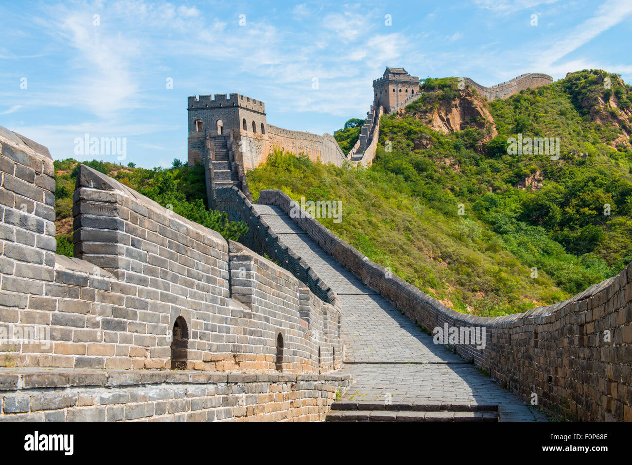 La Grande Muraille à Jinshanling en Chine Banque D'Images