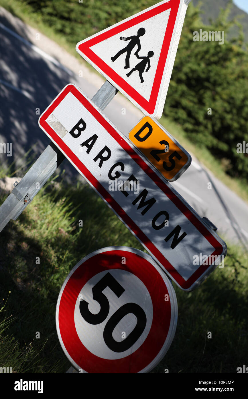 Village médiéval de Bargemon, Var, 83, Provence, PACA, France. Banque D'Images
