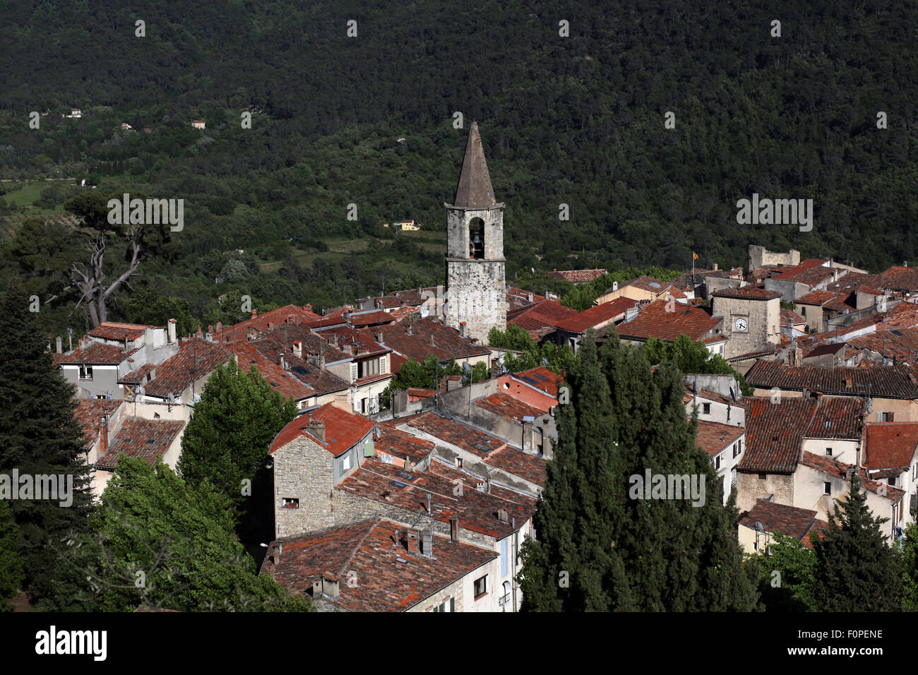 Village médiéval de Bargemon, Var, 83, Provence, PACA, France. Banque D'Images