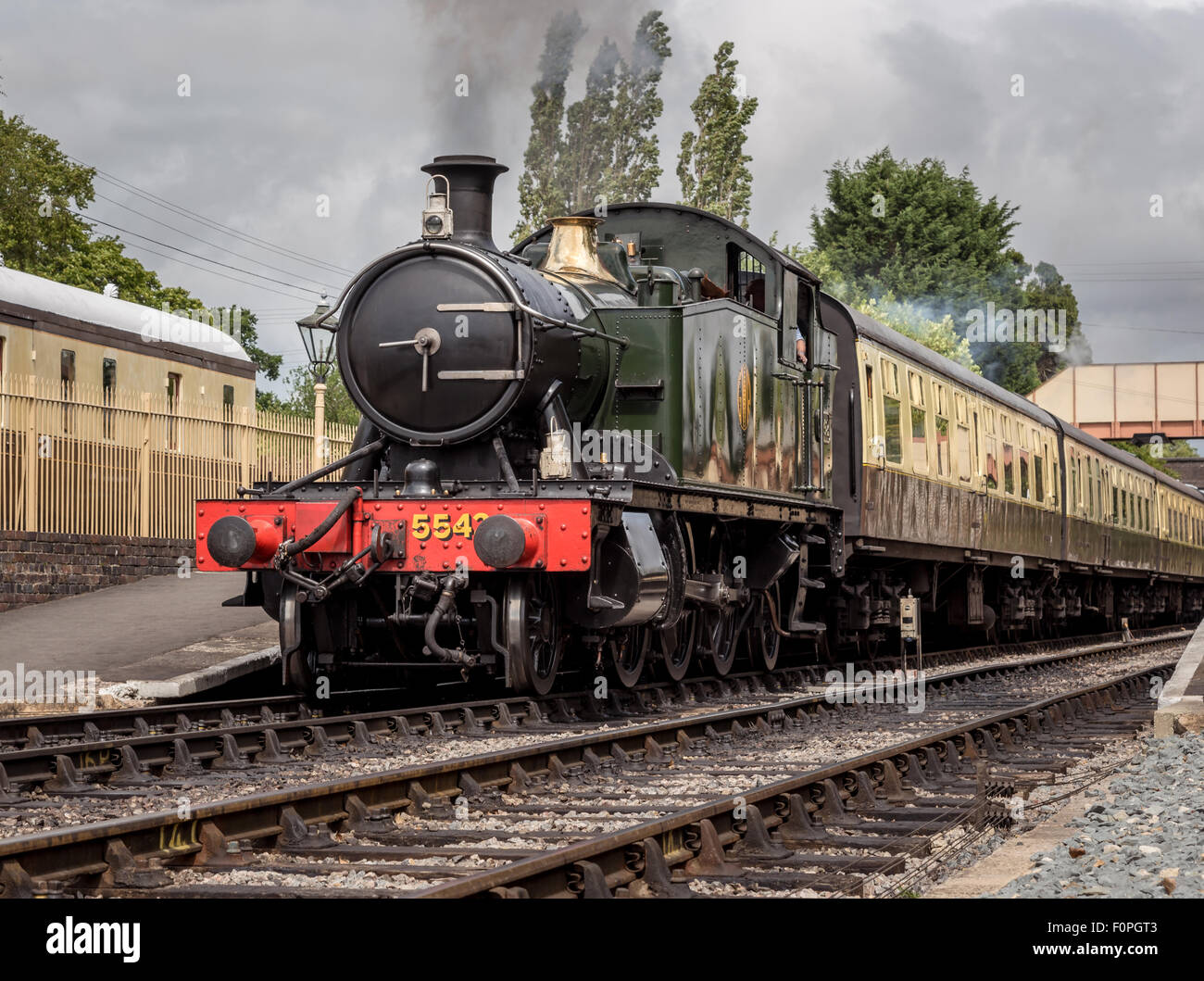 Train à vapeur toddington, Gloucestershire, Angleterre Banque D'Images