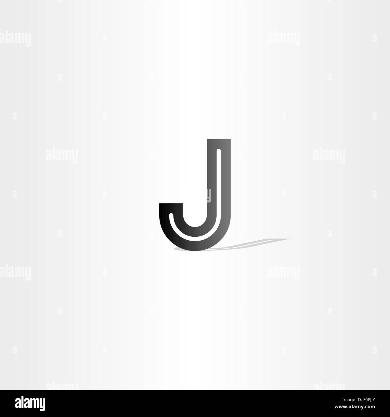 Lettre j noir design logo icône de signe de l'élément Illustration de Vecteur