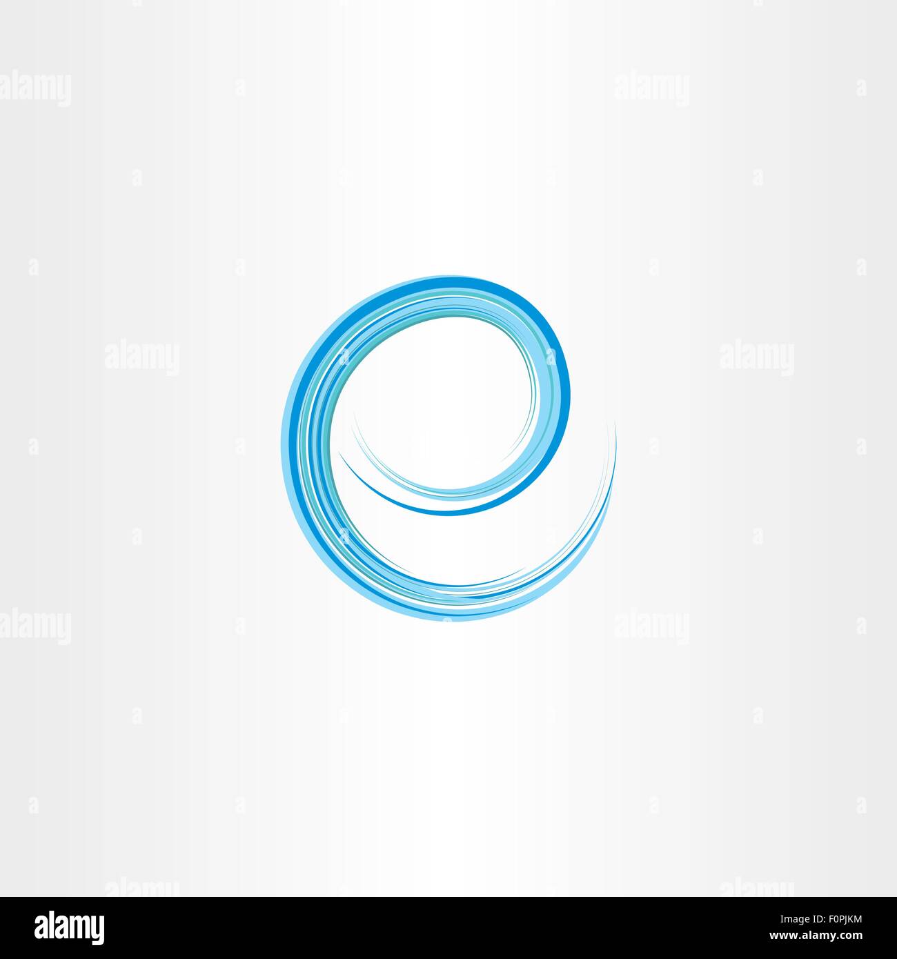 Blue lettre e eau vague ondulée logo icône Illustration de Vecteur