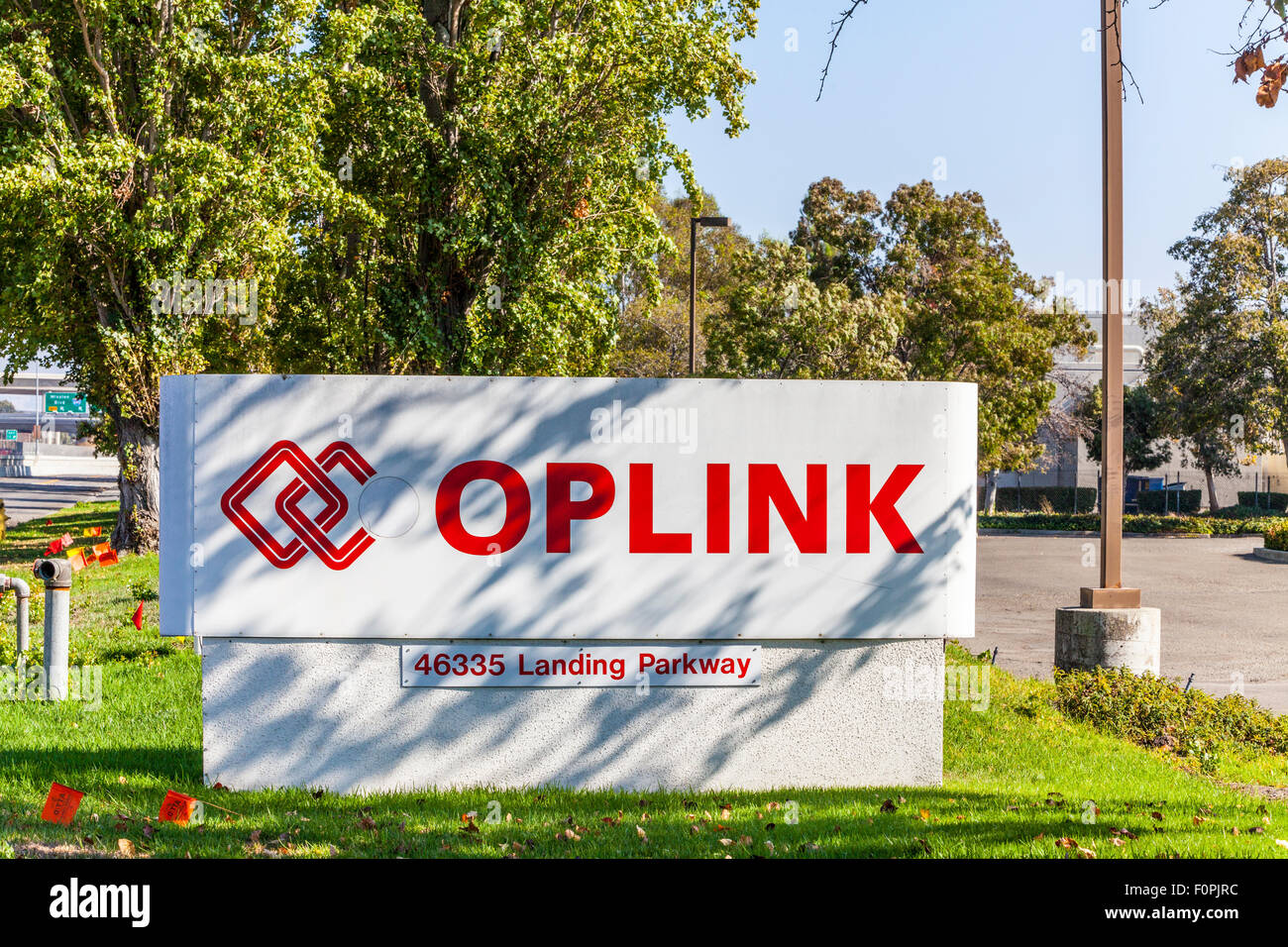 Un signe pour l'Oplink Communication Inc à Fremont en Californie Banque D'Images