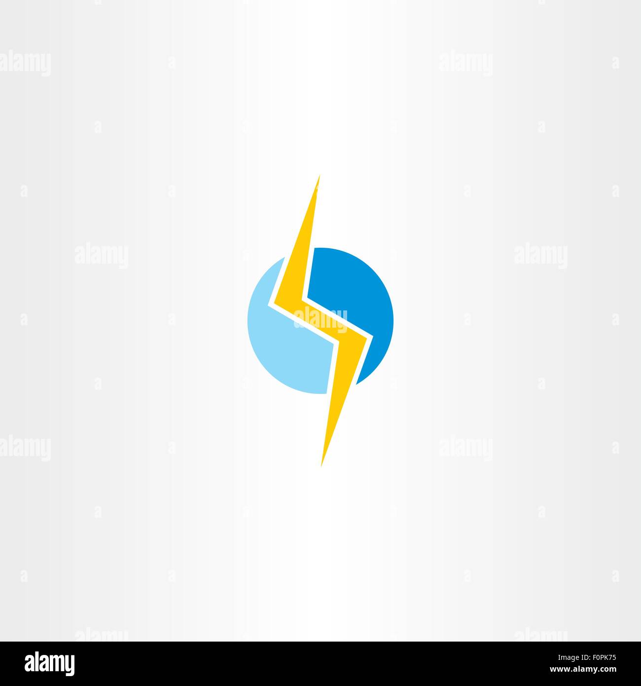 La vis d'éclairage bleu jaune vecteur symbole logo design Illustration de Vecteur