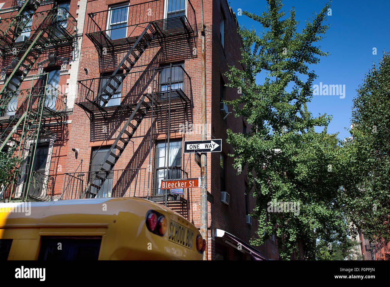 USA, New York State, New York, Manhattan, Greenwich Village, Bleeker Street. Banque D'Images