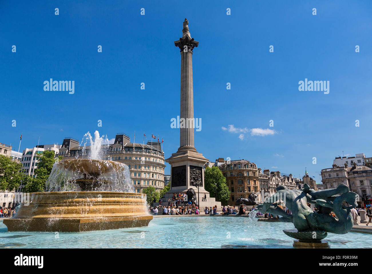 Trafalgar Square, Londres Banque D'Images