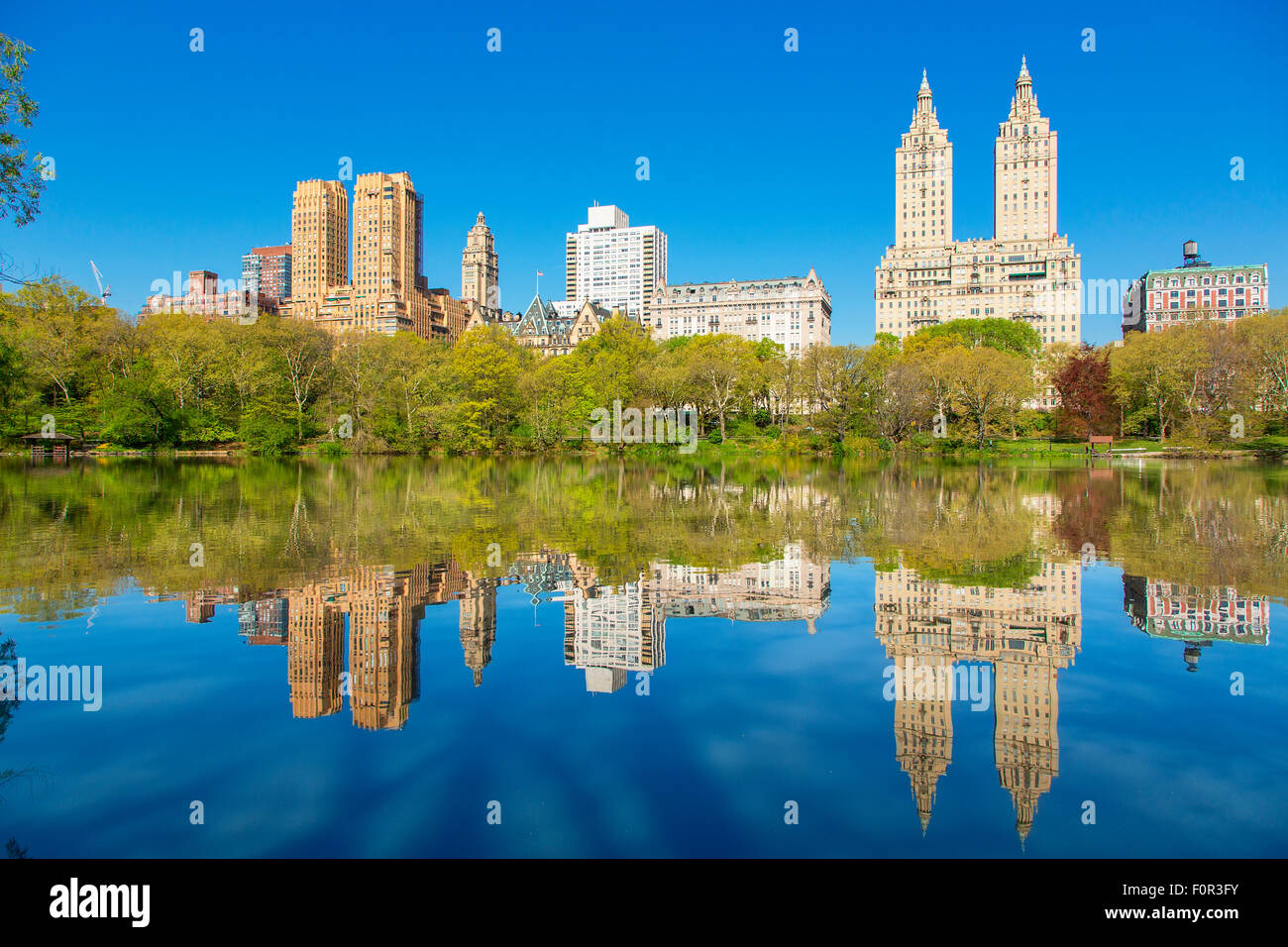 New York City Skyline, de Central Park Banque D'Images