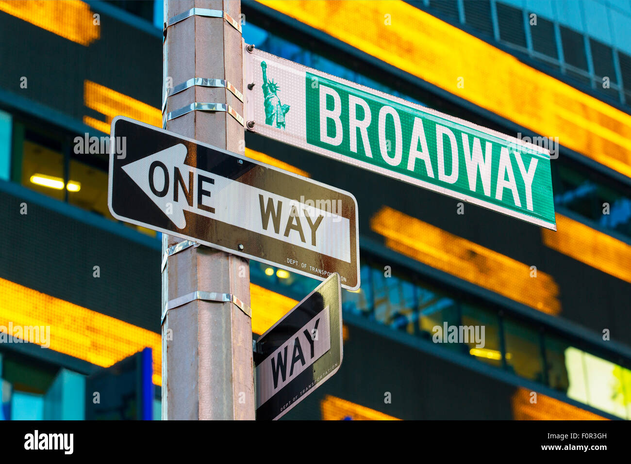 En signe de Broadway Time Square, New York Banque D'Images