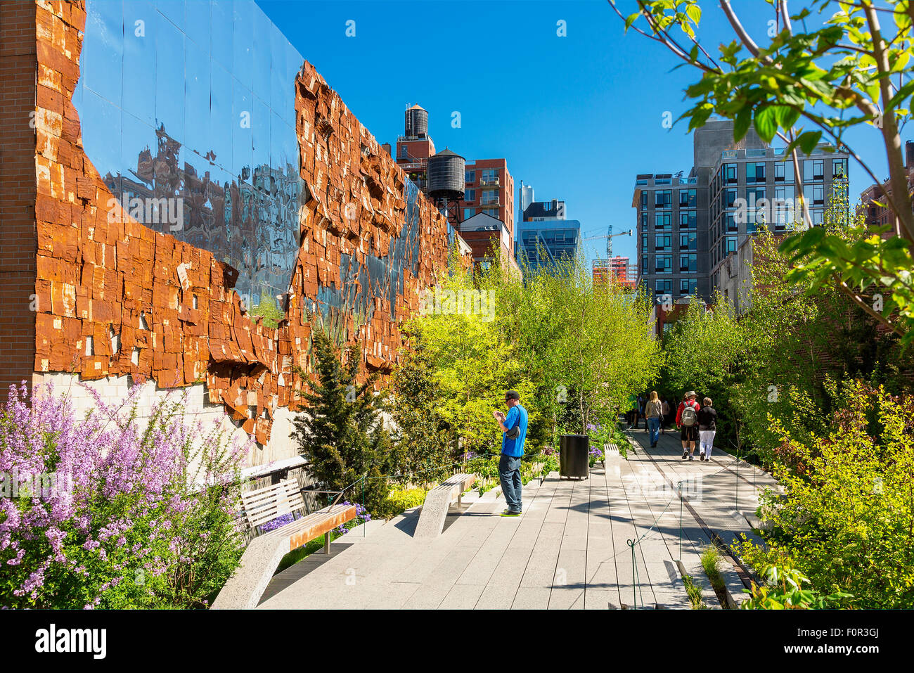 Parc Public High Line, New York City Banque D'Images