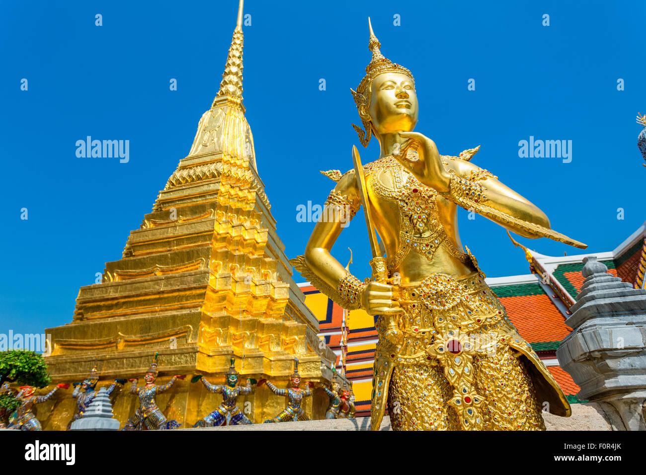 Thaïlande, Bangkok, Wat Phra Kaeo Banque D'Images