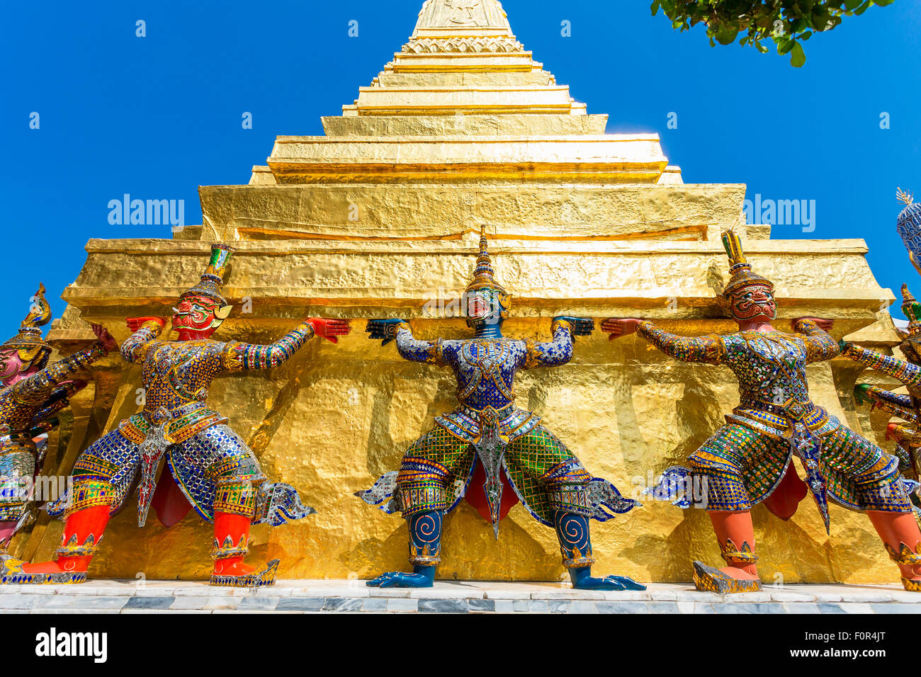 Thaïlande, Bangkok, Wat Phra Kaeo Banque D'Images