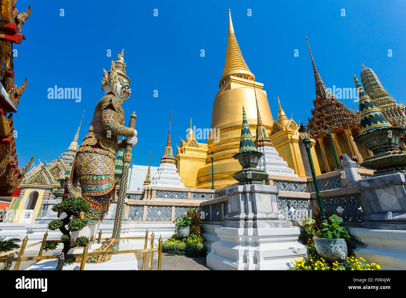 Thaïlande, Bangkok, Wat Phra Kaeo Banque D'Images