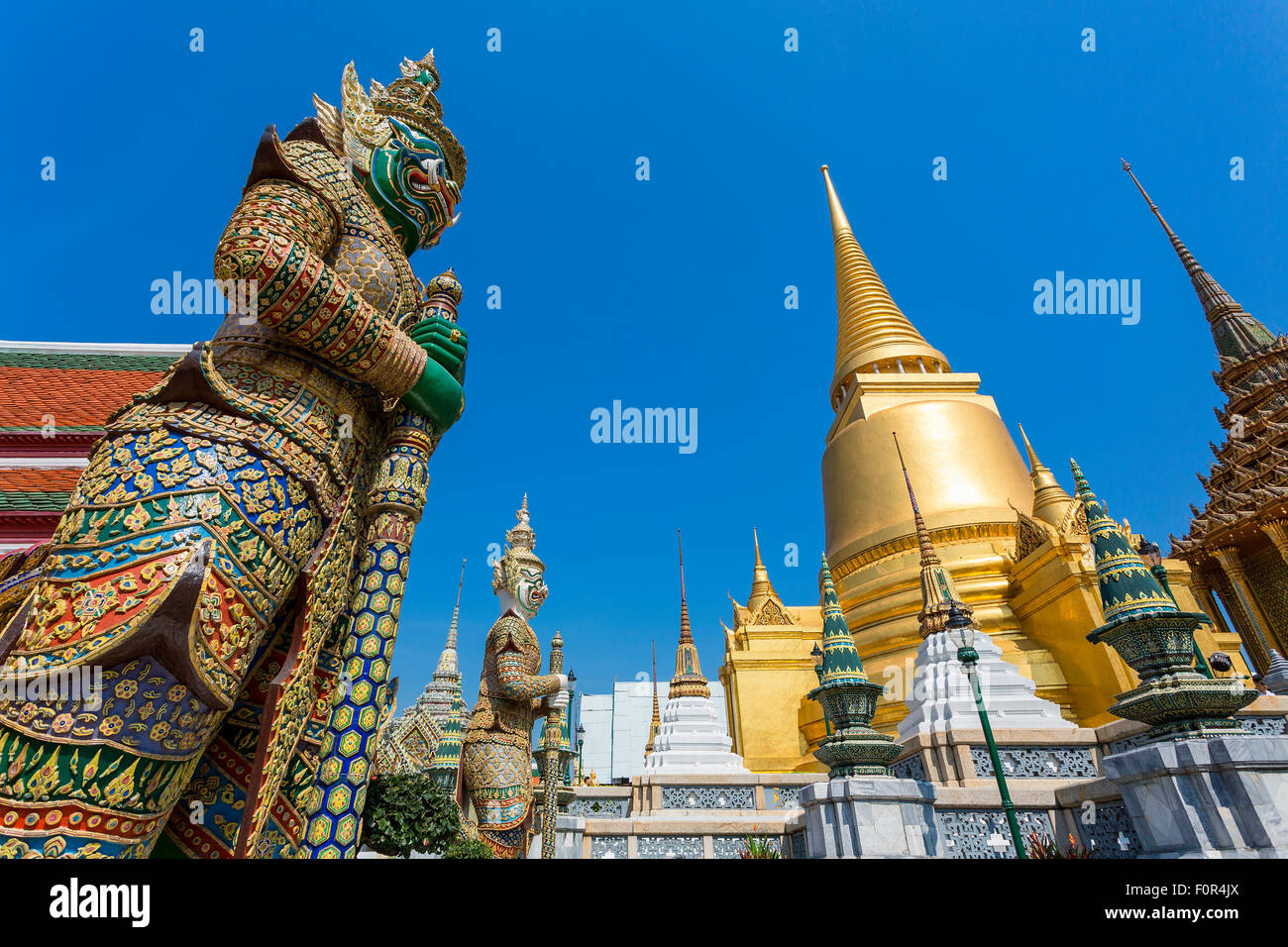 Thaïlande, Bangkok, Wat Phra Kaeo Banque D'Images