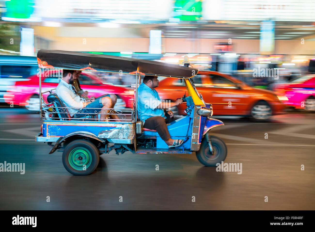 Thaïlande, Bangkok, tuk tuk taxi Banque D'Images