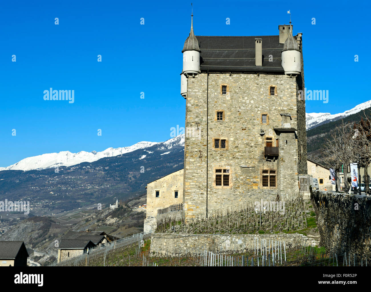 Mairie, Loèche, Canton du Valais, Suisse Banque D'Images