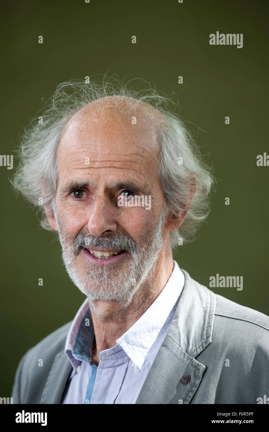 Billet d'écrivain Patrick Richardson, apparaissant à l'Edinburgh International Book Festival 2014. Edinburgh, Royaume-Uni. Banque D'Images