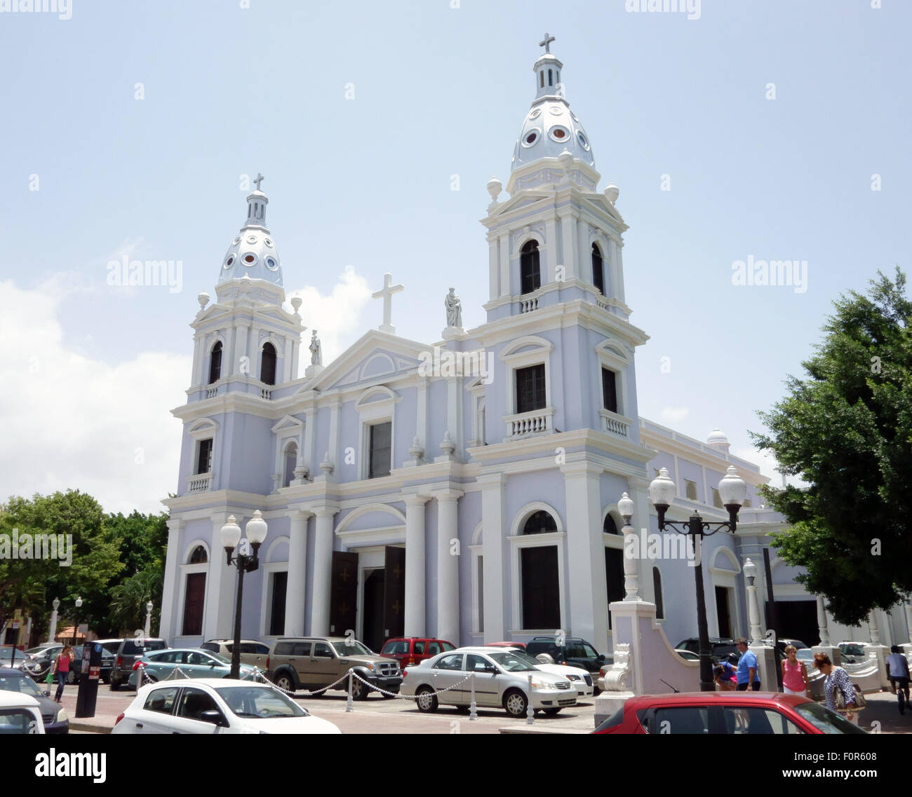 Notre Dame de Guadalupe Cathédrale Plaza de Las Delicias Ponce Puerto Rico Banque D'Images